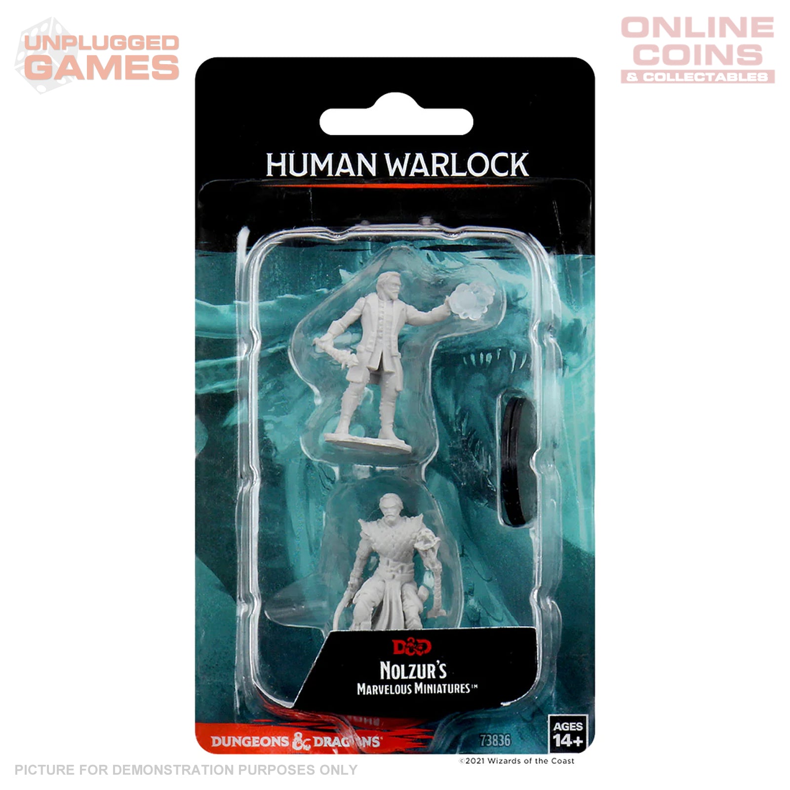 Dungeons & Dragons Nolzurs Unpainted Miniatures - Male Human Warlock